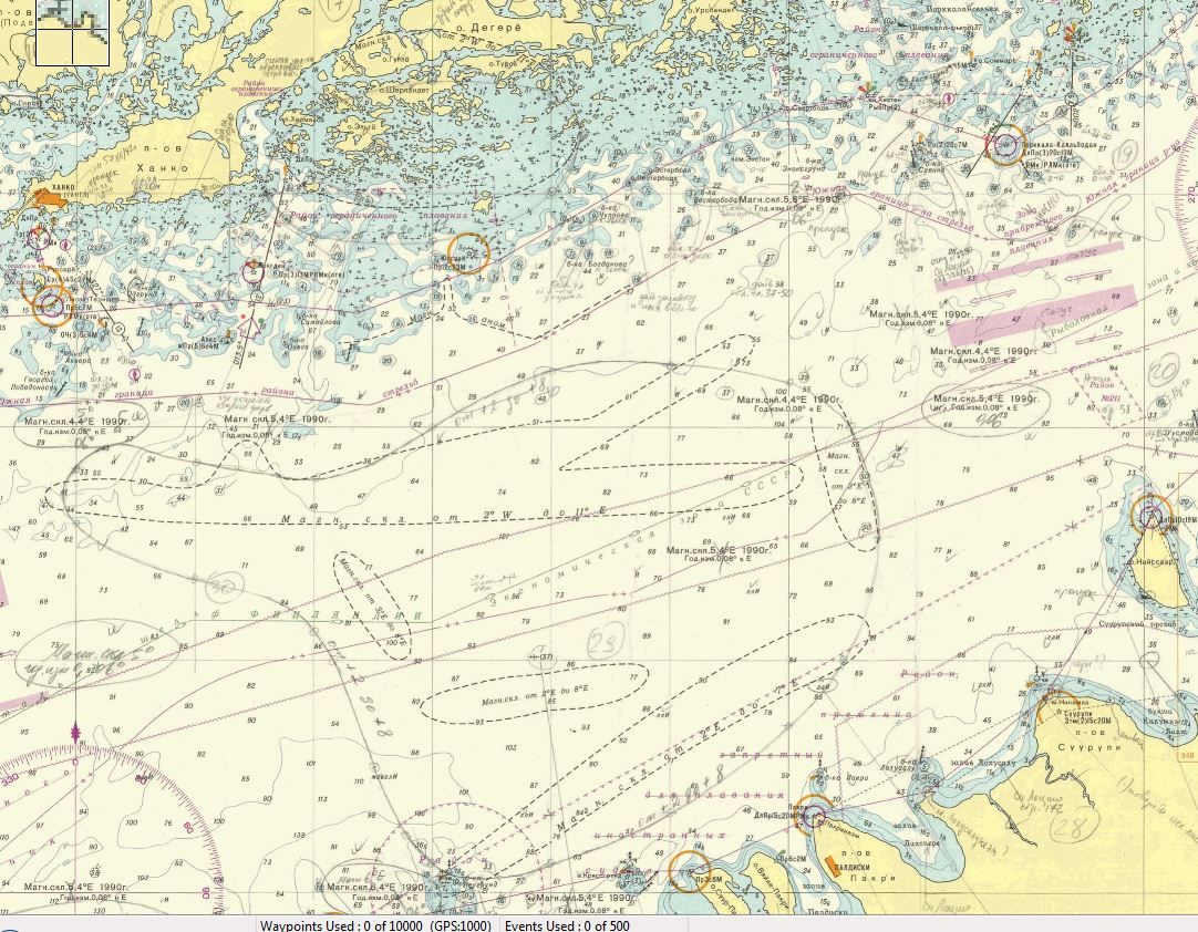 Морская навигационная карта балтийского моря