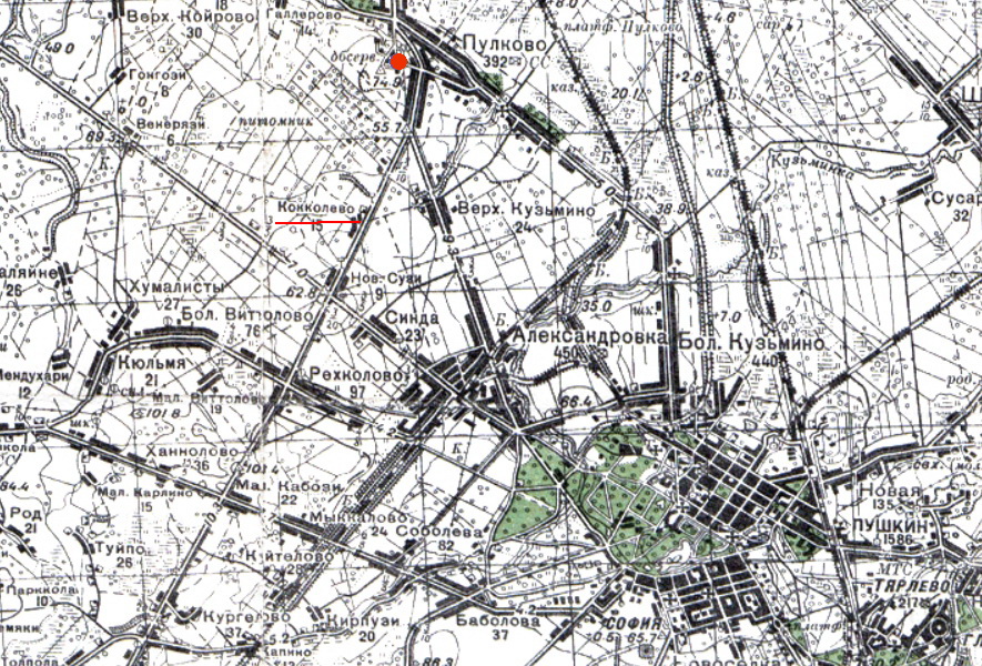 Пулковские высоты спб карта
