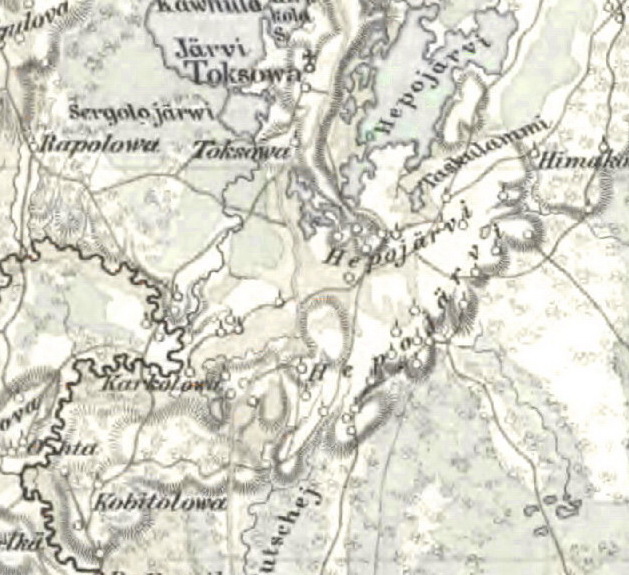 Водская пятина карта