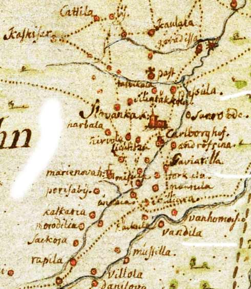 Карта ингерманландии 1676